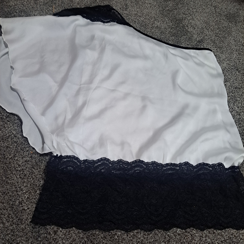 Studio Y Black and White Lace Chemise